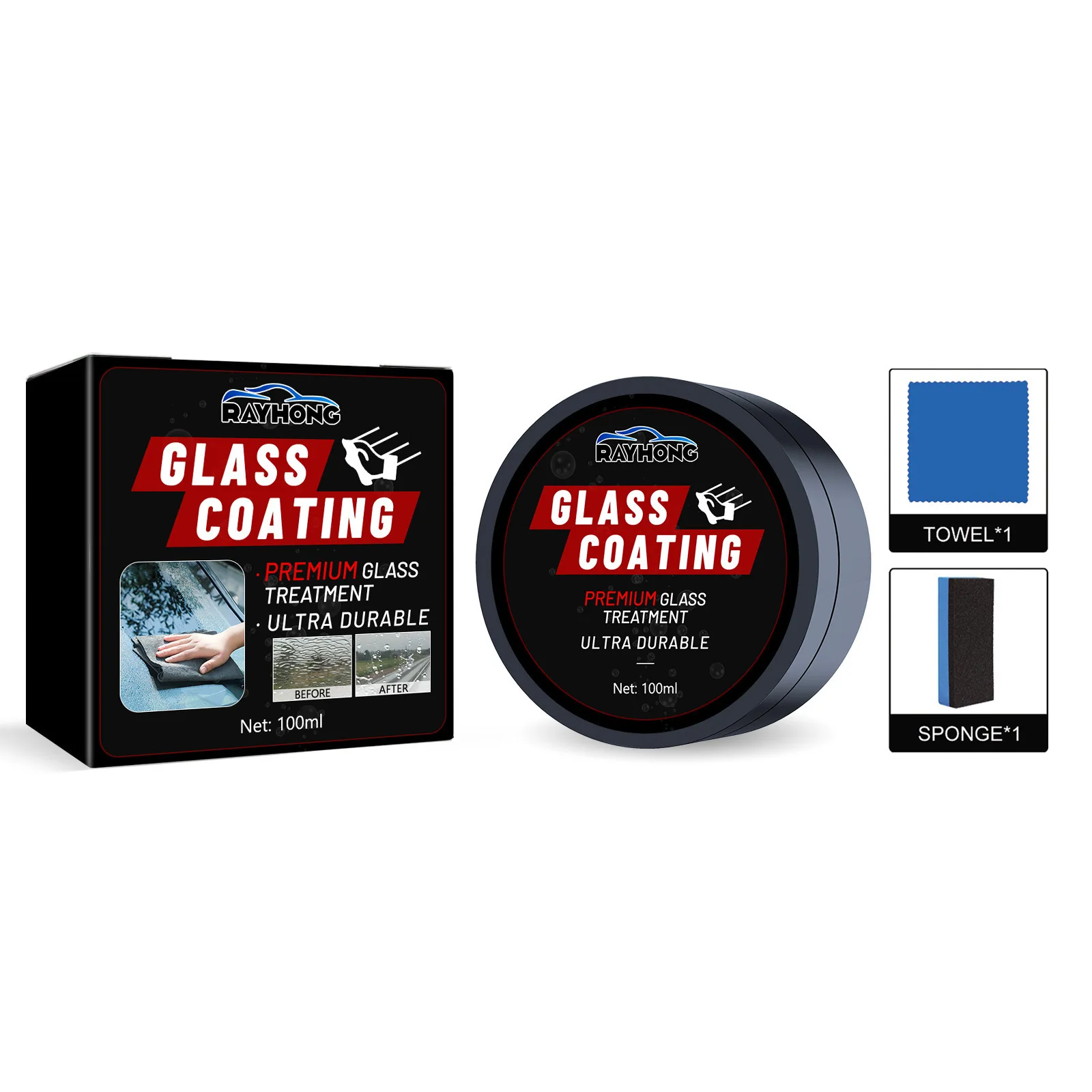 100ml Glass Coating Car Windshield Crystalline Coating Auto Window Crystal Nano Waterproof Dustproof Glass Coating