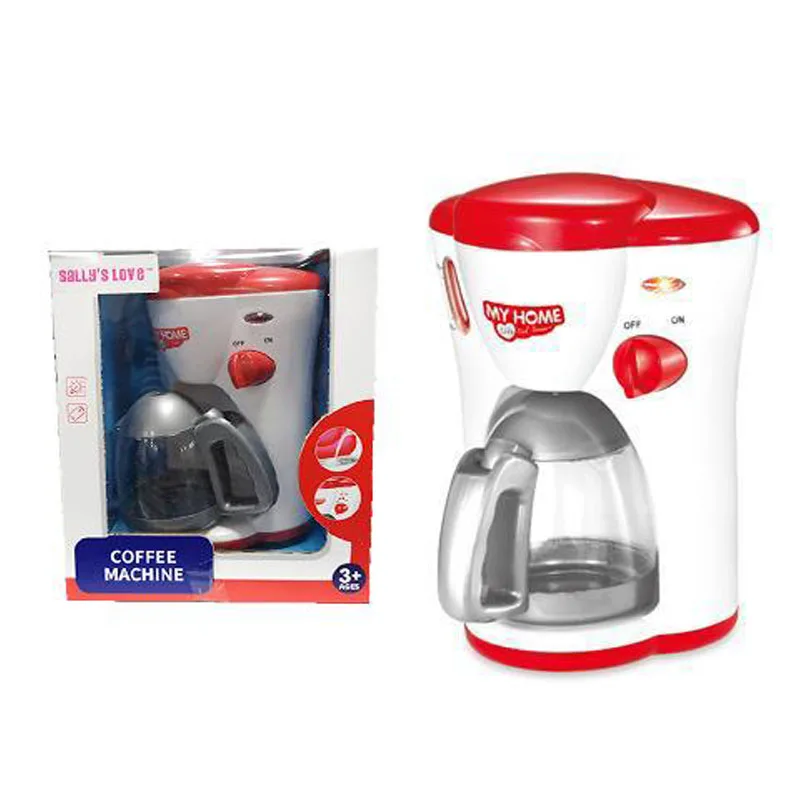 kitchen electric coffee machine toy coffee maker toy with light
