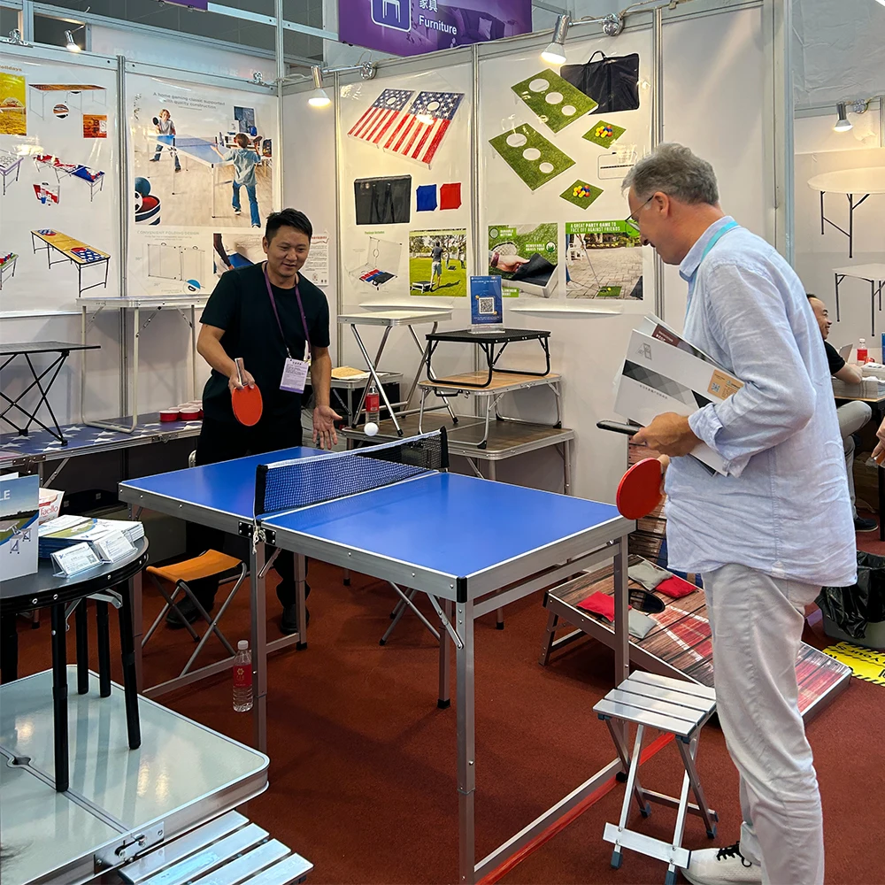 Indoor outdoor foldable table tennis table waterproof set with net