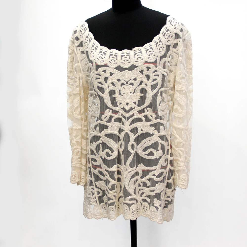 Хлопковая нейлоновая сетчатая ткань для платья, куртка, одежда с вышивкой, жилет, одежда