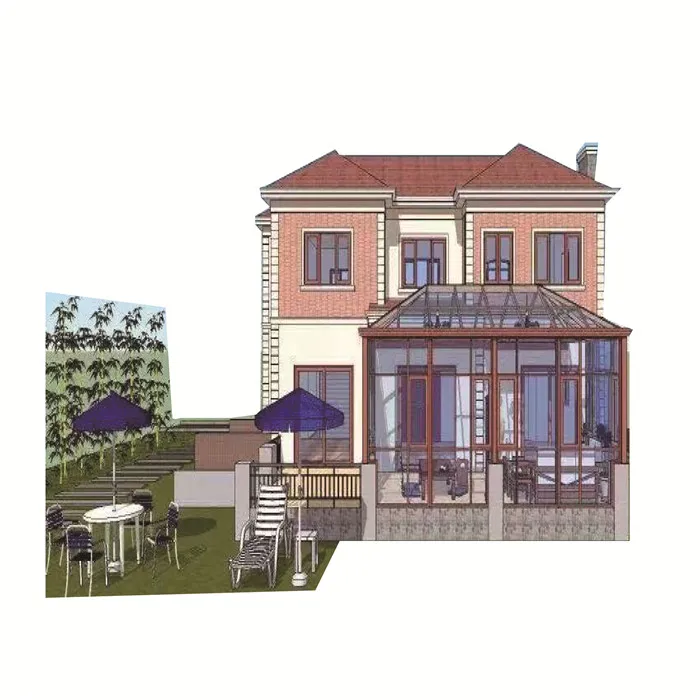 Aluminum UPVC  Costarica Nicaragua Salvador Guatemala Mexico Panama Aluminium Conservatory Sun Room Plastic Pvc Sunroom