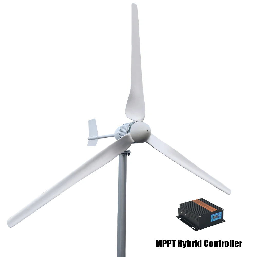 SM6-2000W 24V 48V Horizontal Wind Turbine with Controller for Home Use