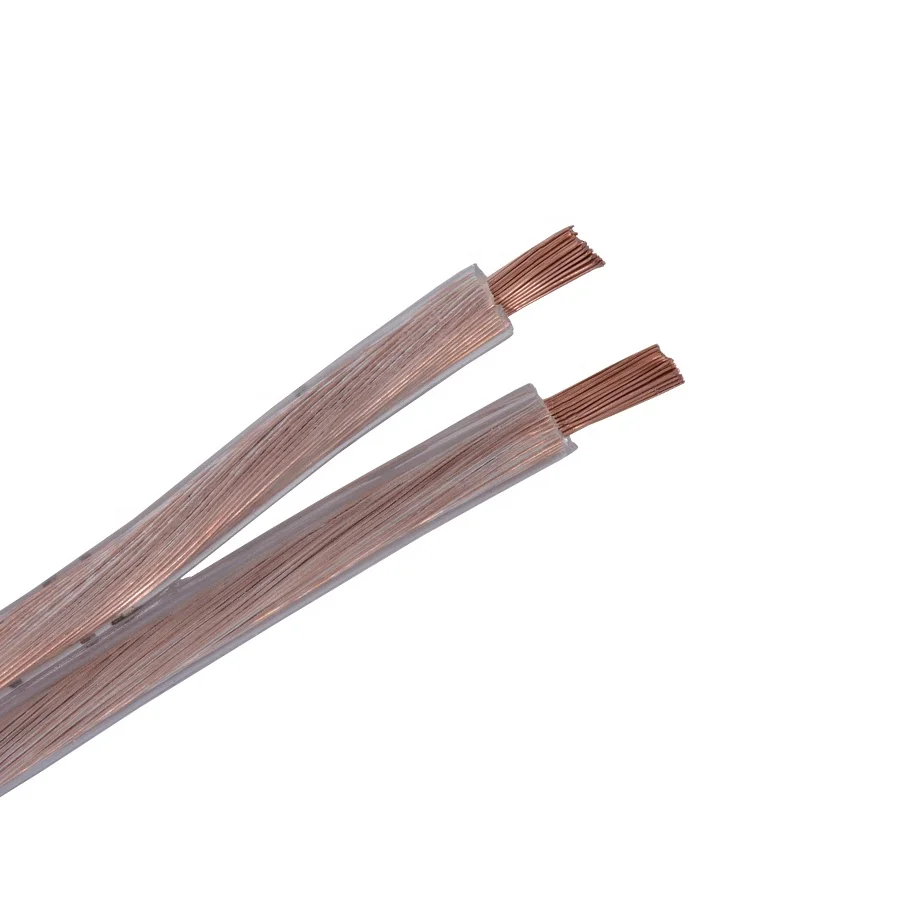 SPT Cables Clear Jacket Speaker Cable 16AWG 14AWG 12AWG 10AWG Flat 2 Core Electrical Wires