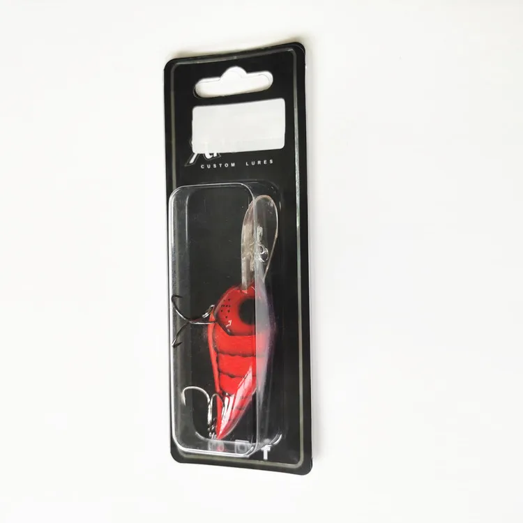 Custom PET Transparent Plastic PVC Clamshell Slide Blister for Fishing Lure Tackle Packaging fishing lures blister packs