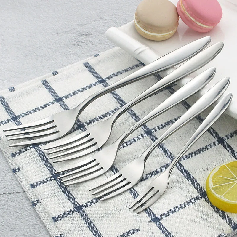 Набор столовых вилок ss201 и ss304 из нержавеющей стали ss4из нержавеющей стали, вилка для фруктов с зеркальной полировкой для отеля, ресторана