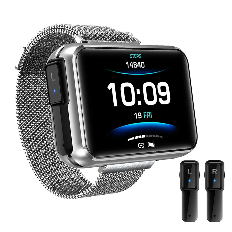  2 в 1 на открытом воздухе музыка фитнес спортивных мероприятий Смарт-часы с наушники-вкладыши tws наушники смарт-телефон bt вызова t91