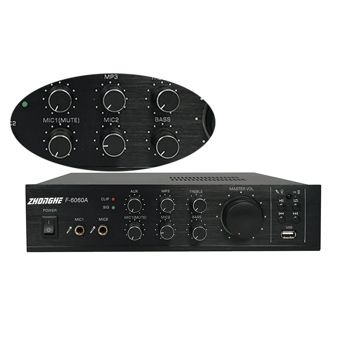 High quality stereo professional pa system hybrid 15W desktop power amplifier