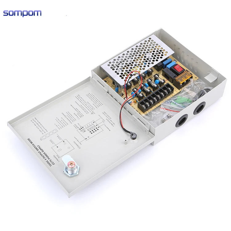 Sompom 12V 5A 4CH электропитания CCTV изготовляют из