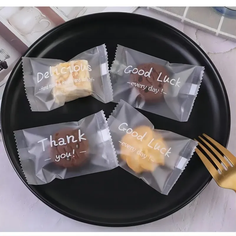 Disposable Frosted Matte Clear Self-adhesive Sealable Food Grade Custom Printed Lunch Bread Cookies Packing Bags with Your Logo