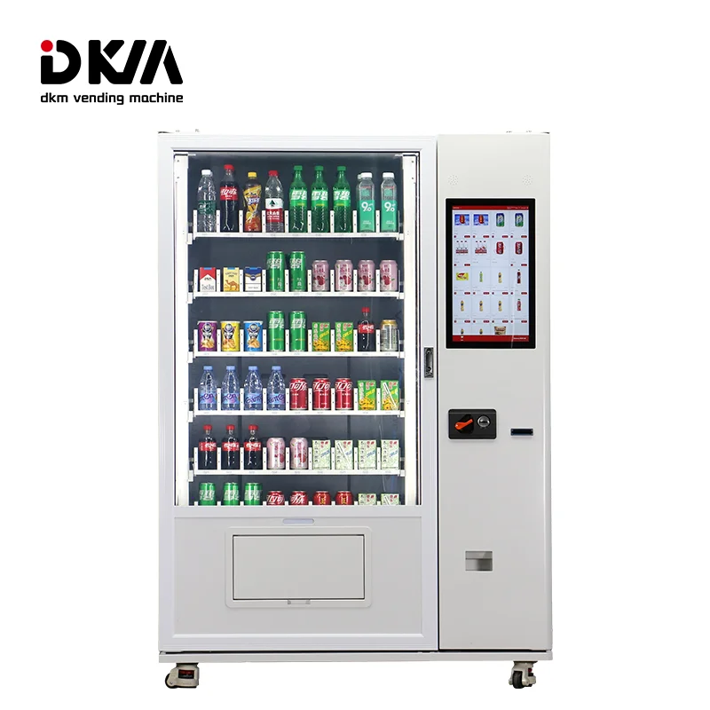 DKM Automatic Cold Beverage Food Snacks Drinks Combo Elevator Vending Machines For Shopping Mall