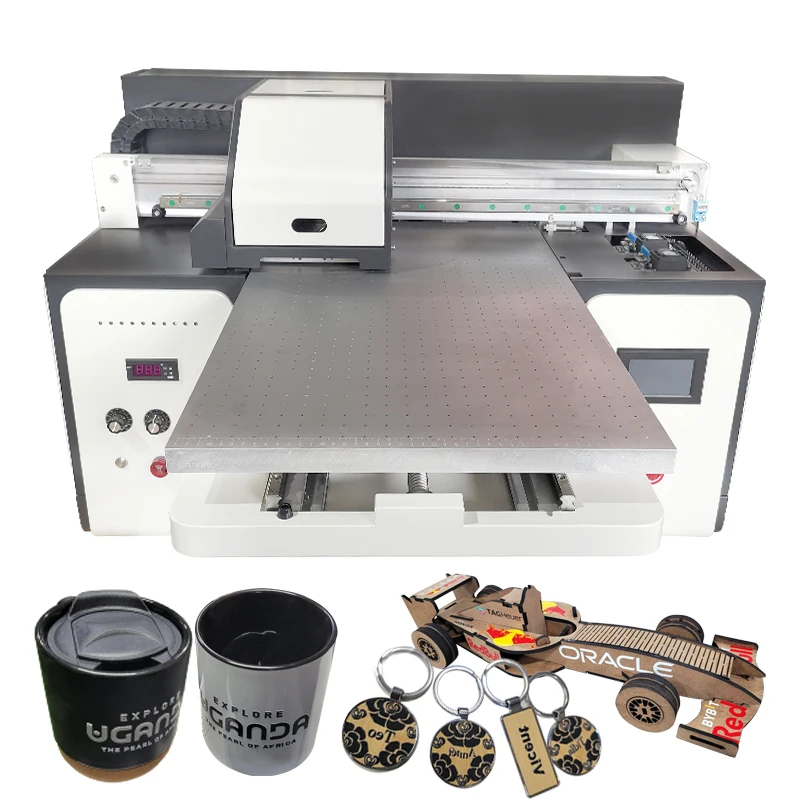 Low price xp600 print heads phone cover 3d varnish flatbed uv printer machine for glass cup with CCD