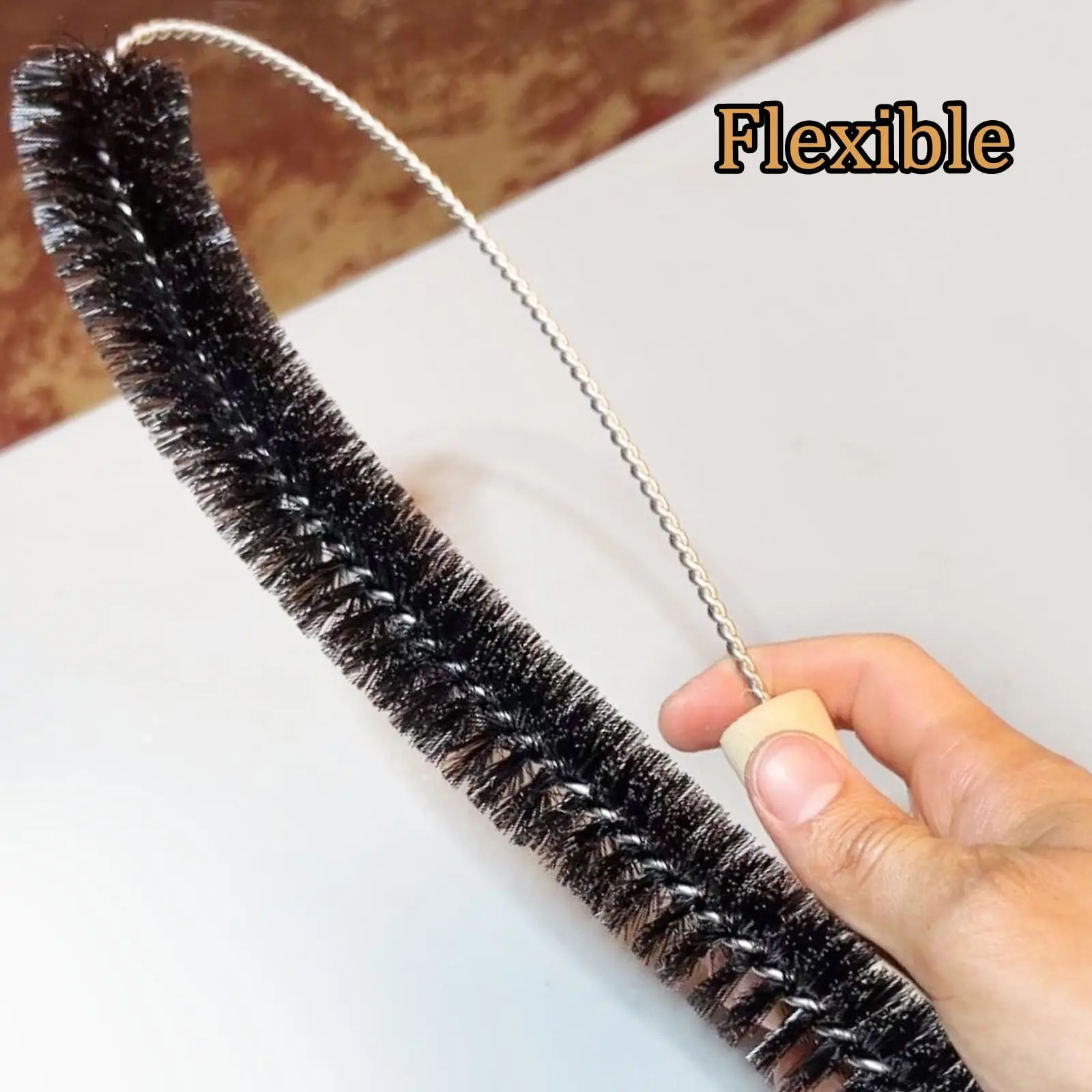 Long Flexible Refrigerator Coil Brush 30 Inch Dryer Vent Cleaner Kit Dryer Lint Brush Vent Trap Cleaner