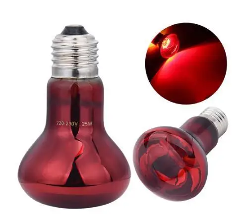 Infrared Reptile Heat Lamp with Red Light/Brown Moonlight/Basking Bulbs for Terrarium Pets
