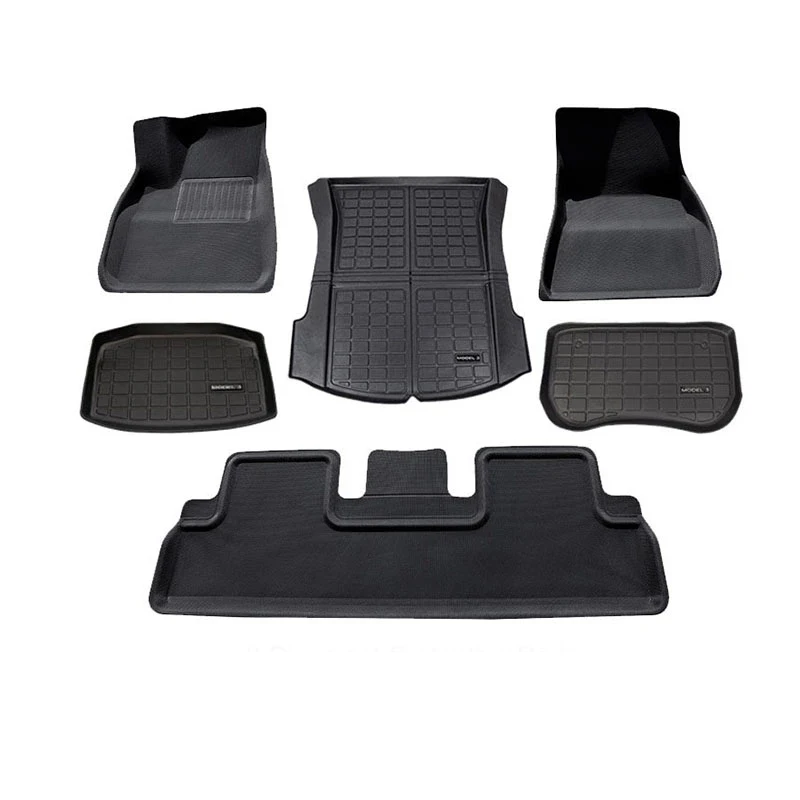 For Tesla Model 3 Trunk Mat Car 3D Floor Mats Accessories Model3 2021 Front Rear Storage Box Tray Liner Carpet Foot Pad 2022 New