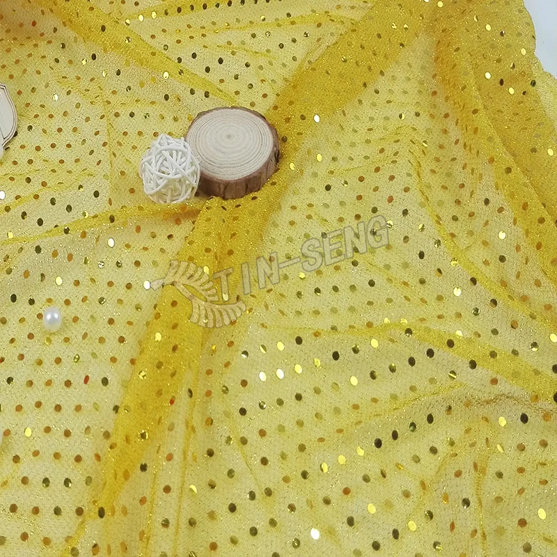 American knit with 3mm spangle shiny vinyl fabric for belly dance costume