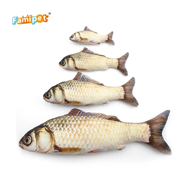 Pet Toy Natural Catnip Filled Interactive Cat Fish Toy Wholesale Cute Stuffed Soft Fish