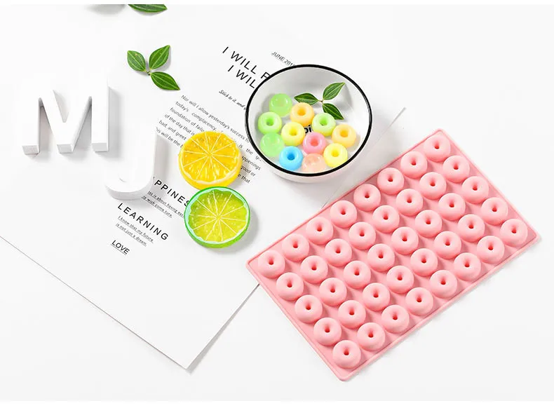 Cute 3D Silicone Geometry Dinosaur Donut Fish Gummy Candy Mold For Chocolate Gumdrop Jelly Ice Cube