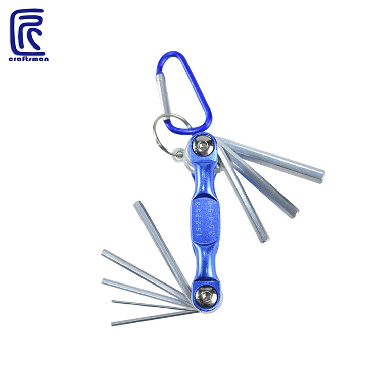 8pcs Folding Allen Wrench Set Metric and Inch Torx Hexagon Screwdriver Metric Torx Inner Hexagon