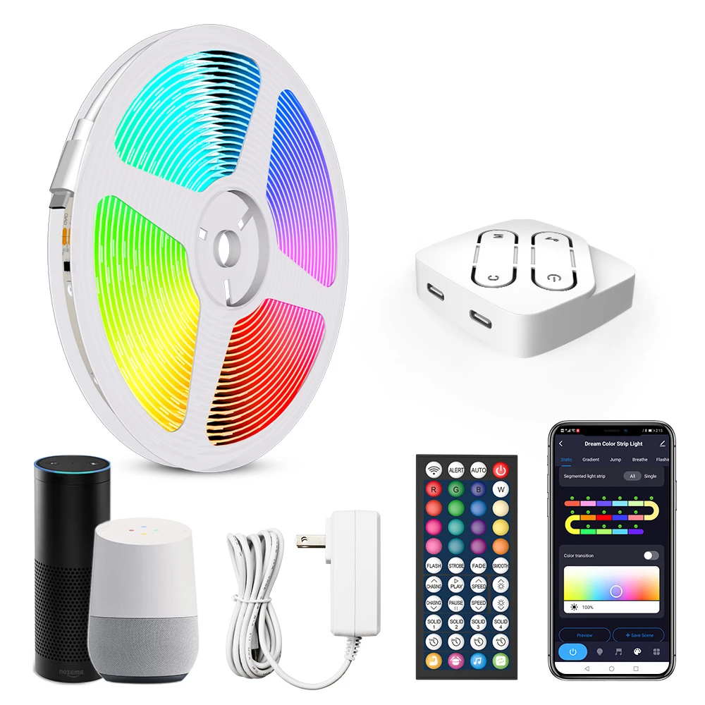 RGBIC strip smart LED light strip Game Sync Chroma Homekit Support ALEXA TUYA App Control