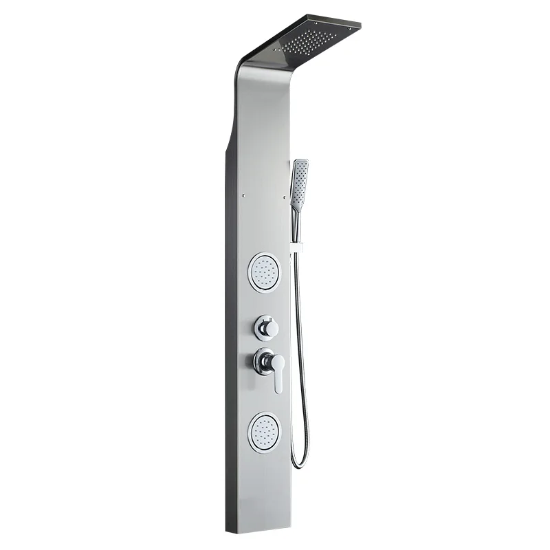 Современный дизайн термостатический смеситель для душа Ванная комната 304 из нержавеющей стали ванной комнаты настенный водопад душевой доска Массажная