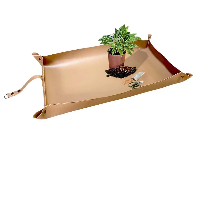 Leather plant regeneration mat Waterproof transplant mat Indoor portable garden mat foldable plant pot tray