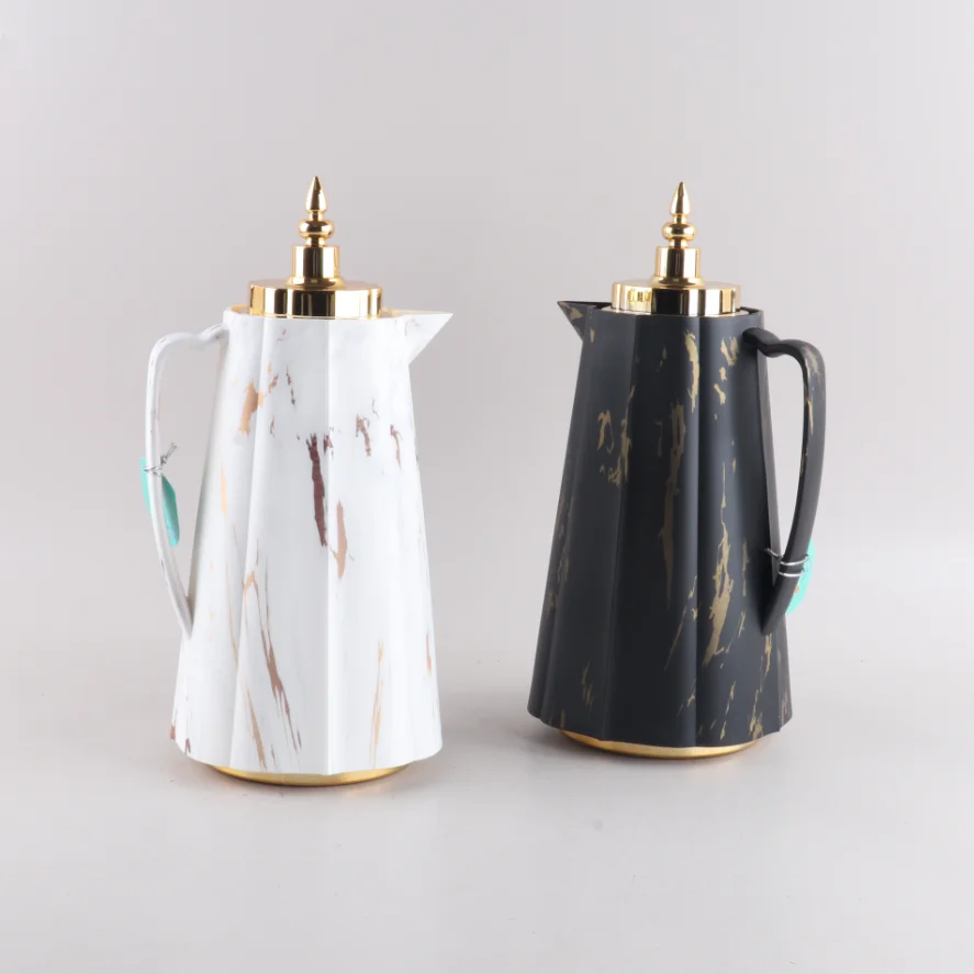 Carafe 1L Glass Inner  Insulated thermos flask keep water cold and hot for 24 hours coffee vacuum stainless steel jug Kettle