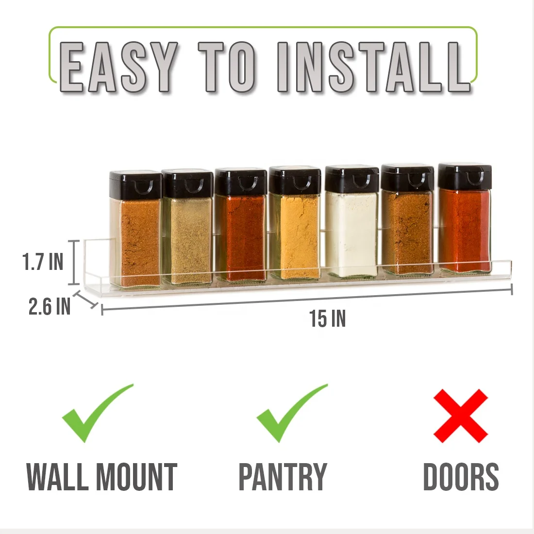 Многослойная витрина для специй в супермаркете