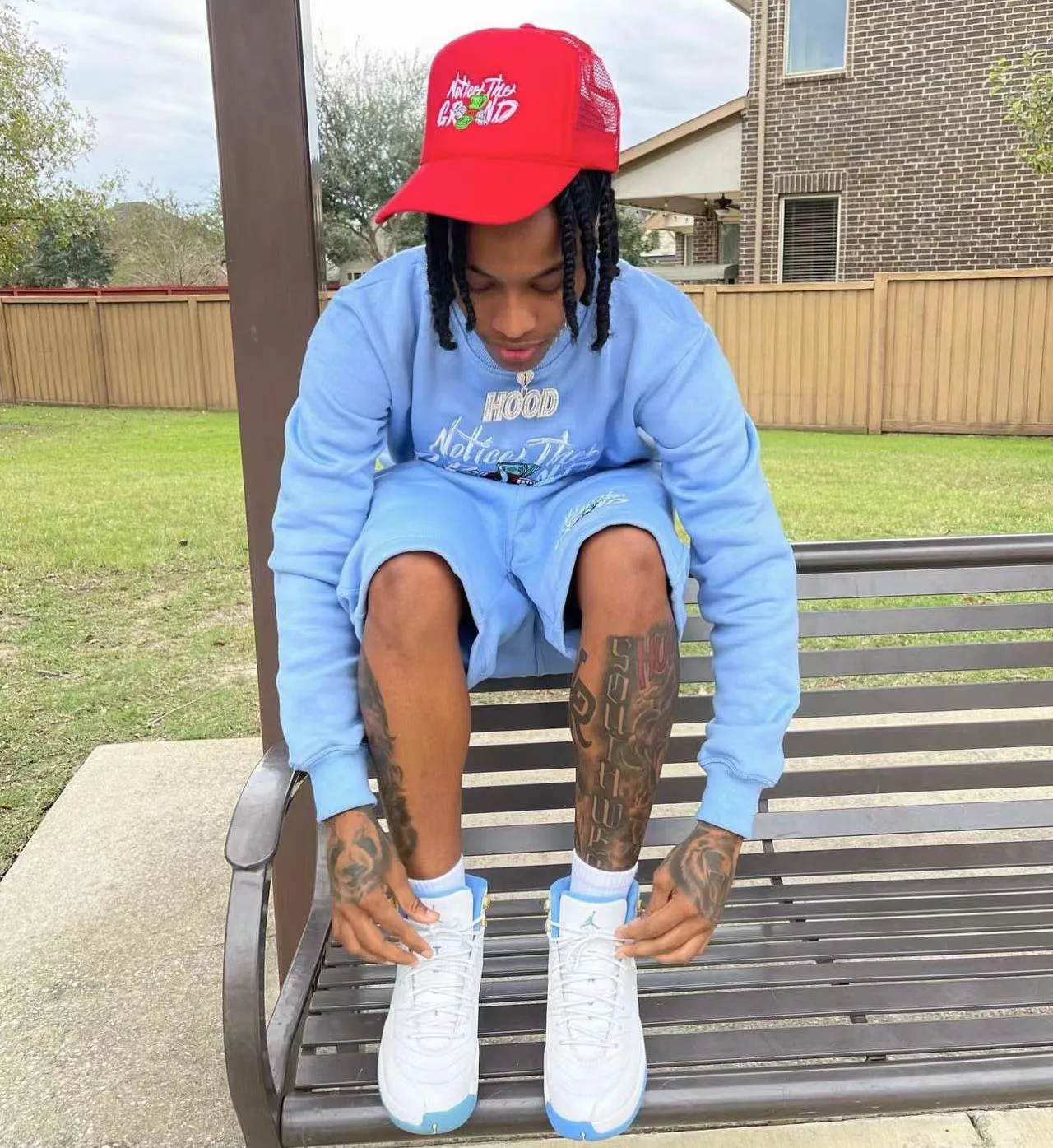 Custom Embroidery Sportswear Jogger Mens Crewneck Sweatshirts And Sweat Shorts Set Cotton 2 Piece Sweatshirt Shorts Set For Men