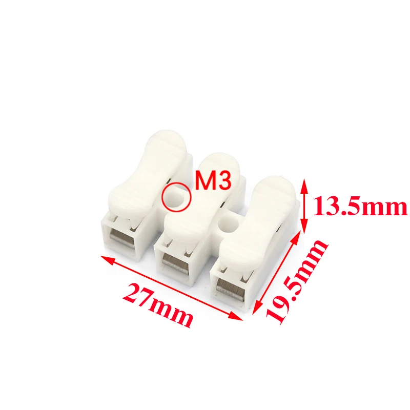 10x3P 2PSpring Connector LED Strip Light Wire Connecting No Welding No Screws Quick Connector cable clamp Terminal Block 2 3 Way