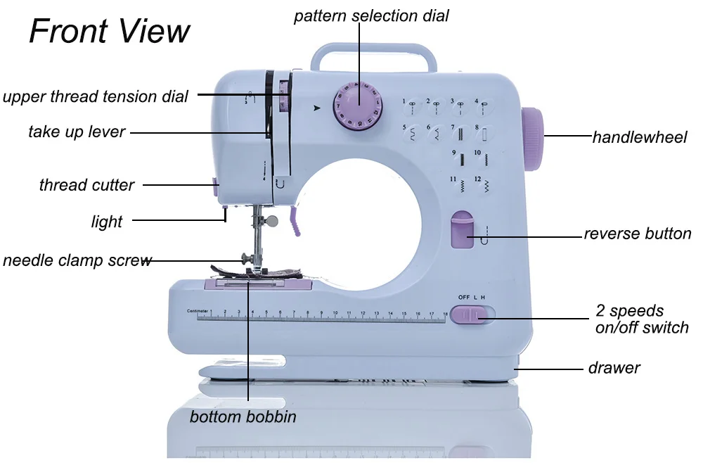 505 portable domestic embroidery pattern mini electric sewing machine home use