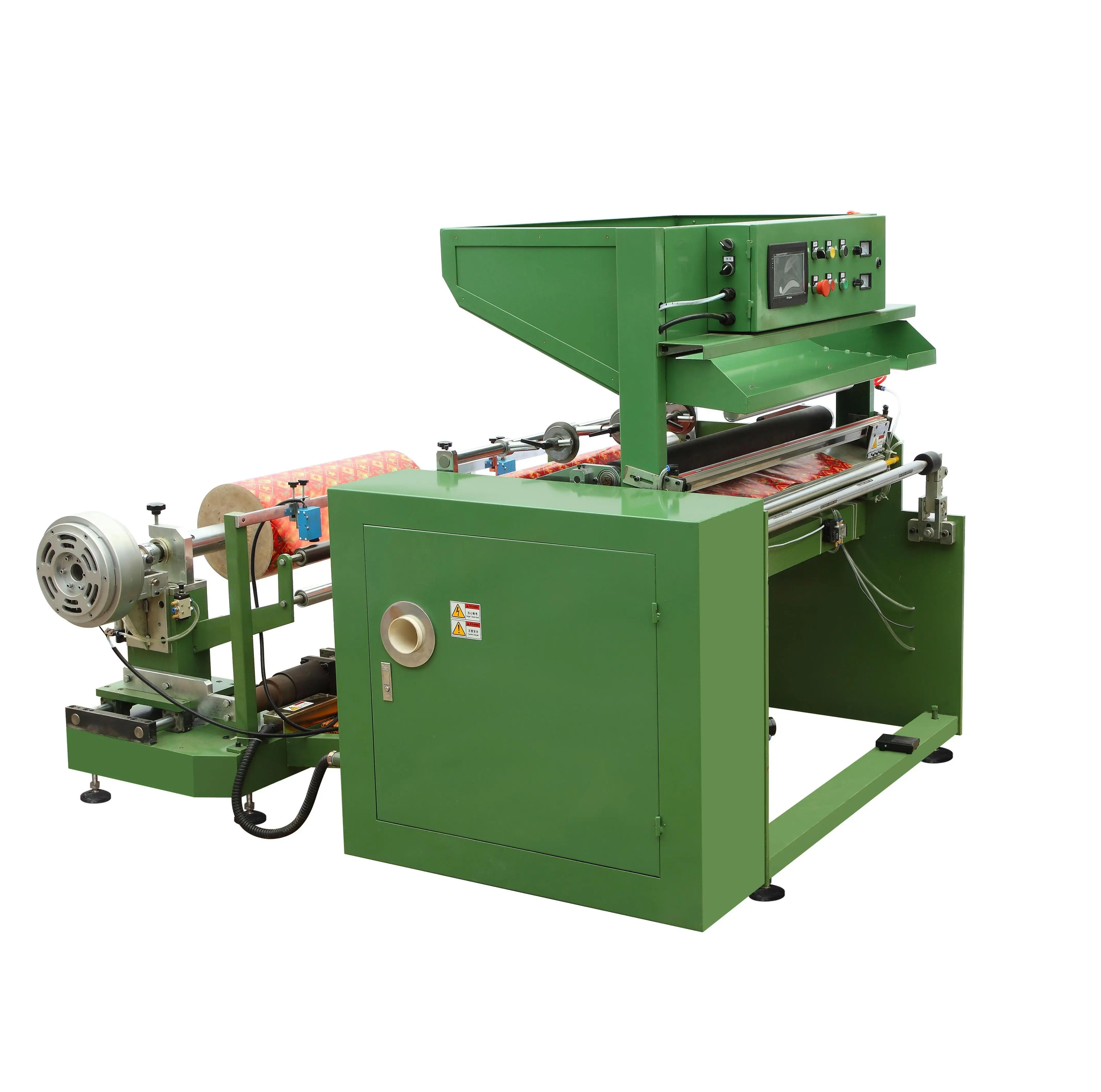 gift paper self adhesive paper slitting plastic film paper sticker Rewinding rewinder machine with corrective function