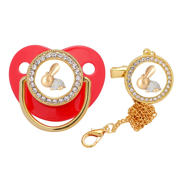 Dollbling Bpa бесплатно красный ПП Золотой Кролик индивидуальная картина Детская соска
