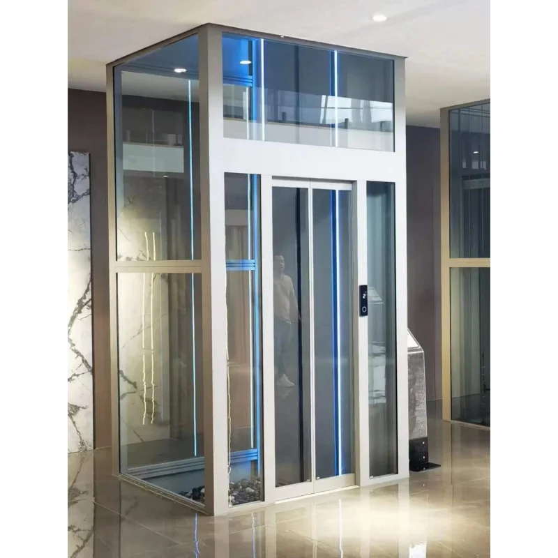 Domestic lift 2-10 floors passenger commercial elevator 4 6 8 10 persons passenger panoramic elevator