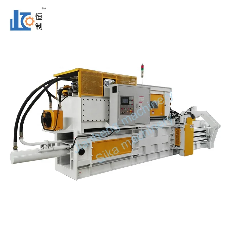 Automatic horizontal waste paper cardboard plastic compress machine baler machine