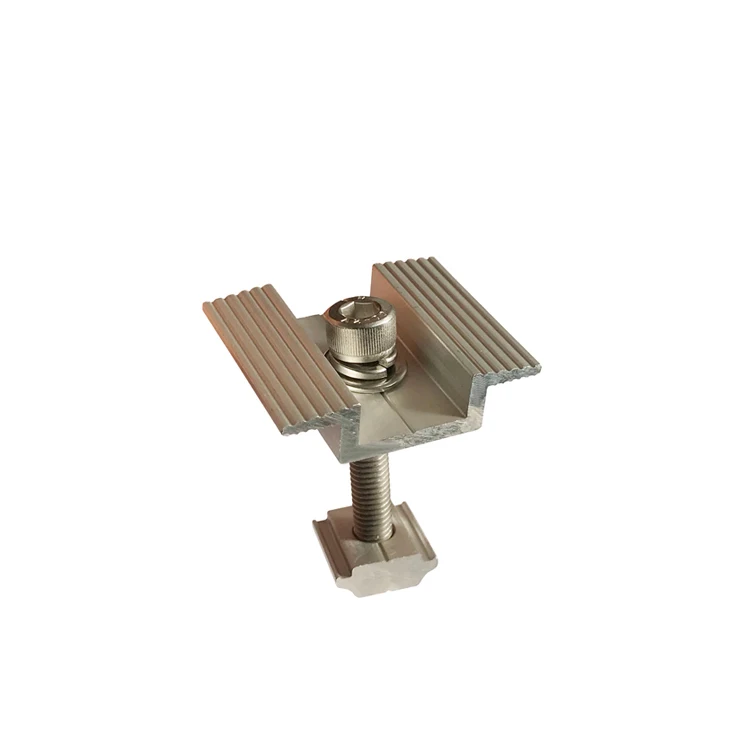 Solar mounting system structure solar pv framed panel aluminium end solar clamp