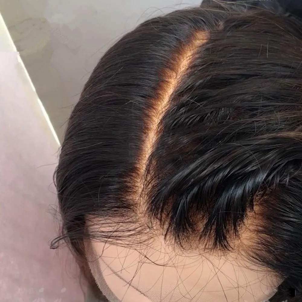 
150% искусственный парик из кожи головы прозрачный парик на полной сетке невидимые отбеленные узлы предварительно выщипанные 13X6 кружевные передние искусственные волосы для головы парик из человеческих волос 