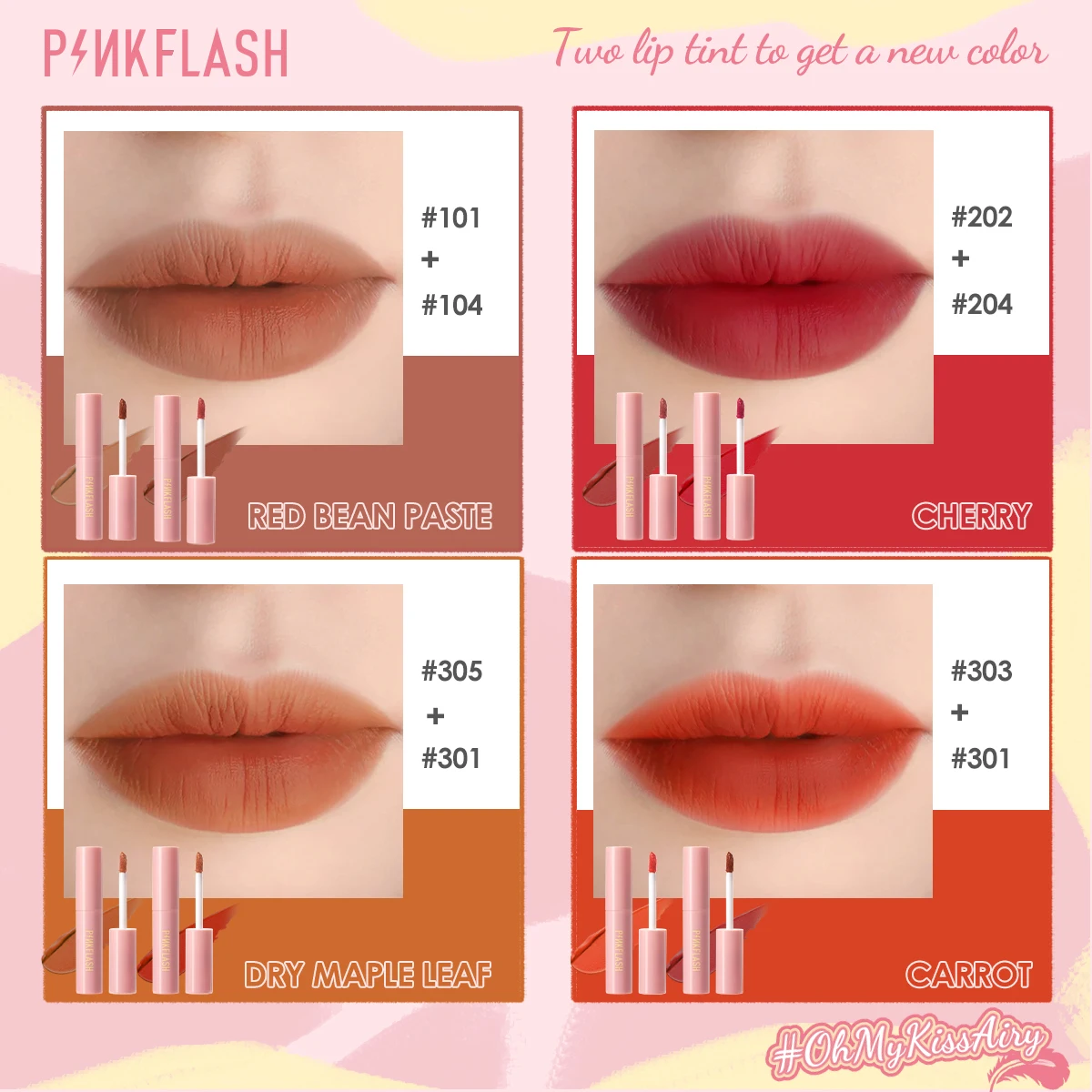 PINKFLASH Waterproof Blush Makeup Private Label Liquid Lipgloss Blusher Matte Lip
