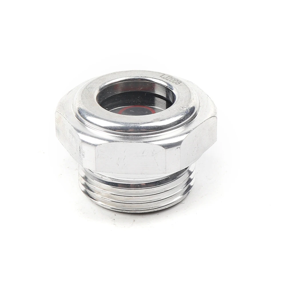 Male Threaded Oil Level Sight Glass Threaded Level Sight Organic Glass Level Indicator For Gas Or Oil Tank Site