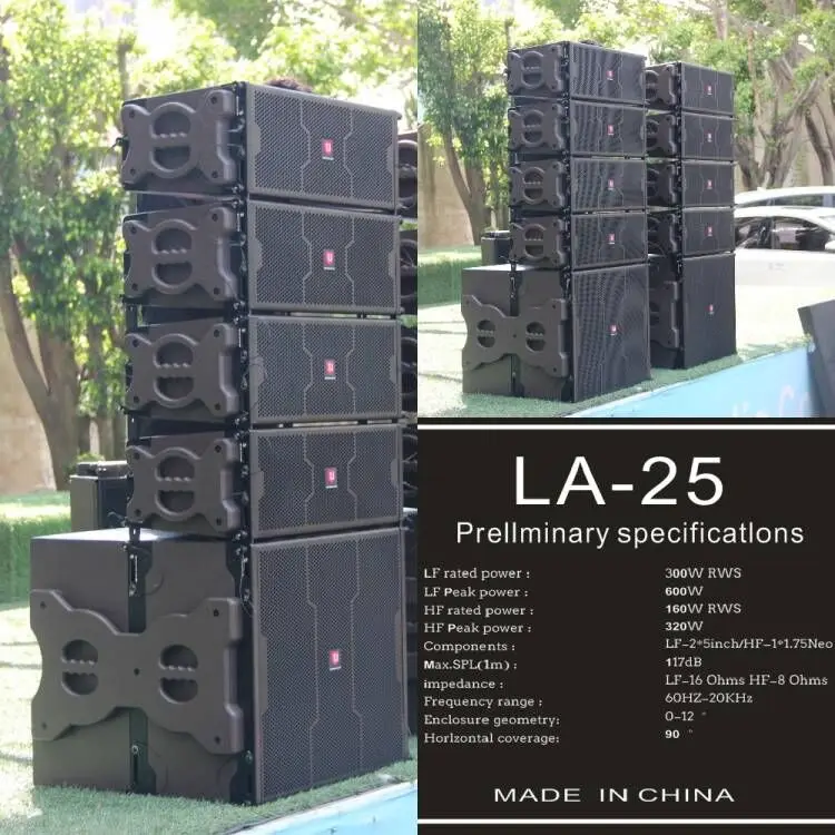 Hot sale speaker concert stage sound equipment dj club system dual 5 inch two way line array indoor outdoor
