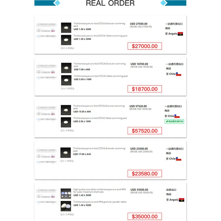 High Quality chlorine tablets for drinking water Sodium Dichloroisocyanurate Dihydrate Sdic 56%