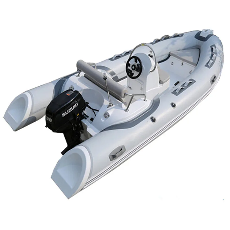 4.3m inflatable rubber fishing boat with outboard motor rib430