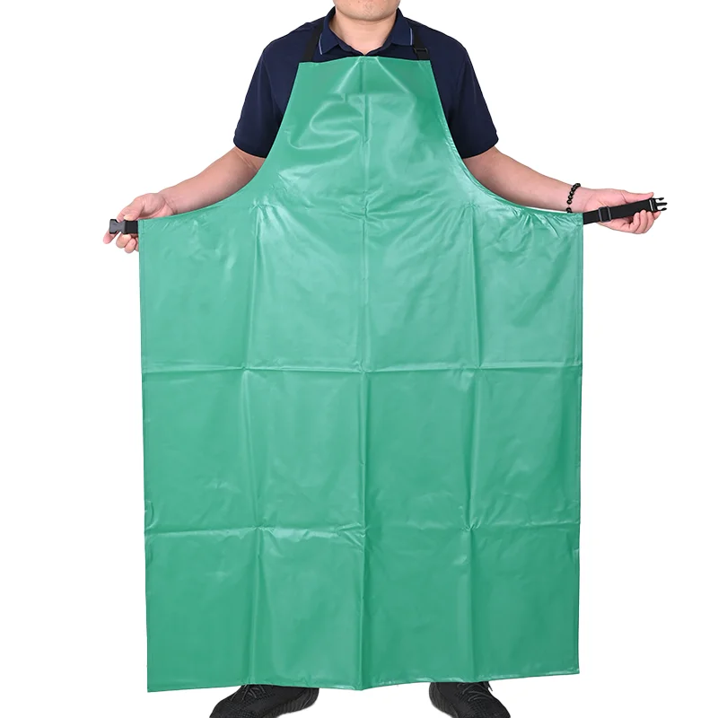 KEFEI Unisex Chemical Processing Industry TPU Apron Oil Acid Proof Washable Butcher Thicken Blue Waterproof Rubber PVC Apron