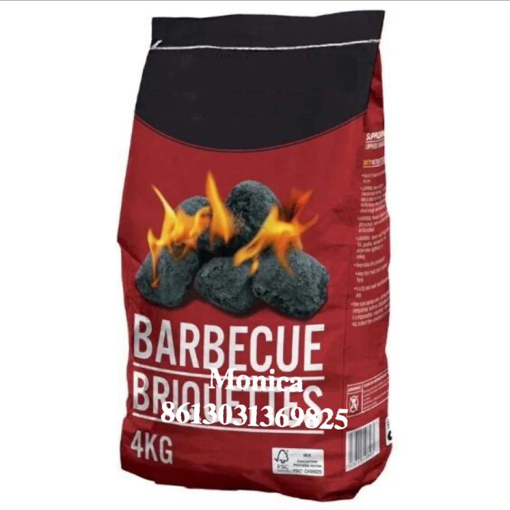 coal carbon vegetal hardwood fire pellets lump charcoal briquettes packaging bags 5kg 10kg 15kg 25kg laminated pp woven sack bag