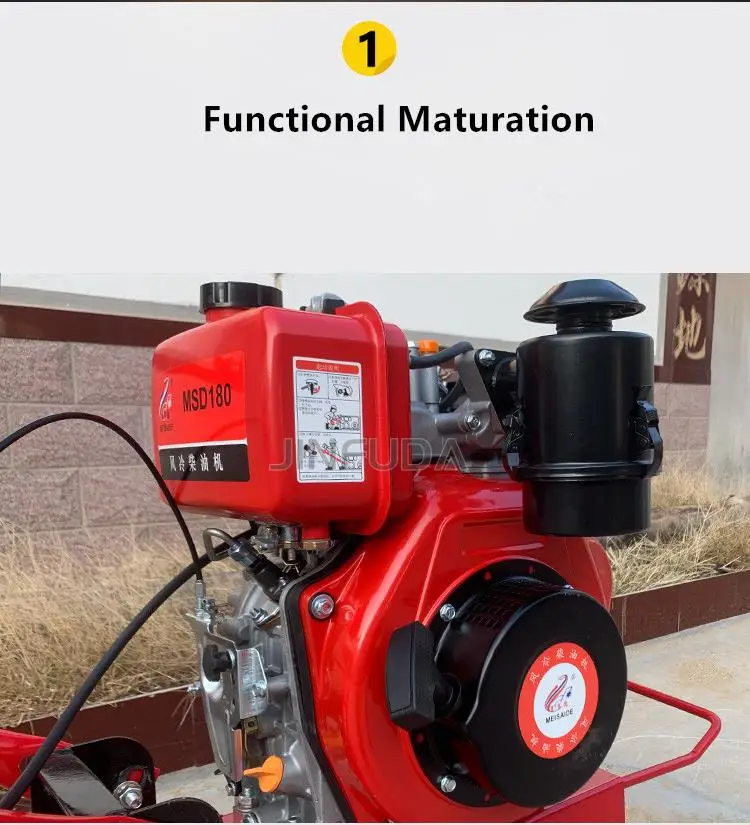 High efficient modern small plough machine Gasoline And Diesel Engine Mini Self propelled Power cultivator
