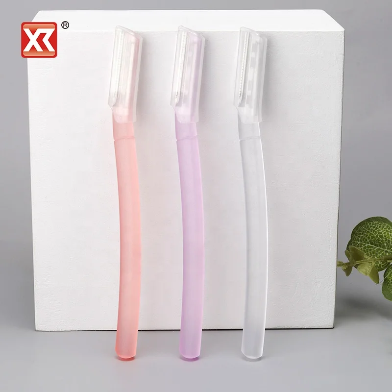 Private label stainless steel face exfoliating eyebrow razor dermaplaning professional tool set pack