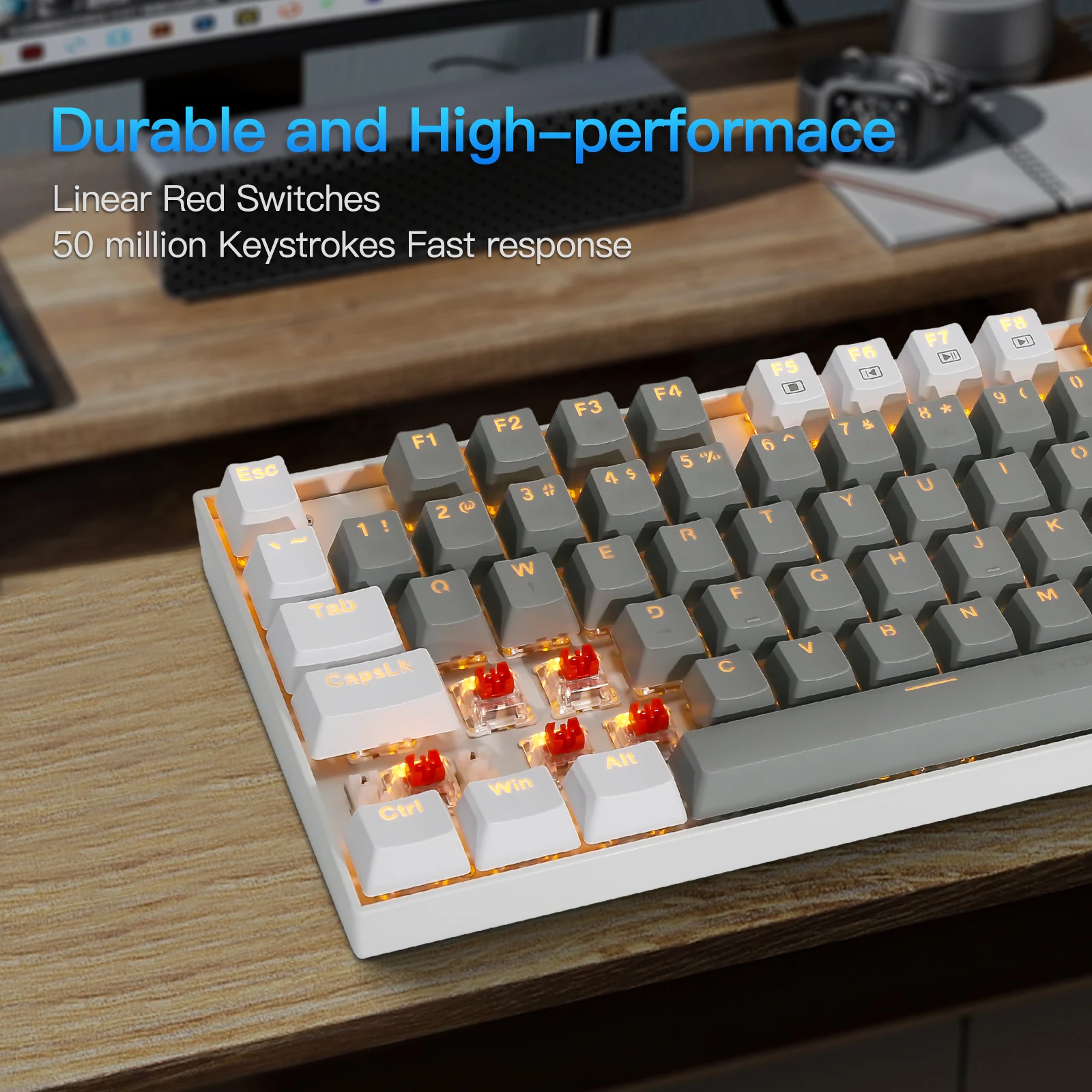 Customized E-YOOSO Z-13 LED Backlit 89 Keys Wired Hot Swap Portable Gaming Keyboard for Laptop Computer PC Mechanical Keyboard