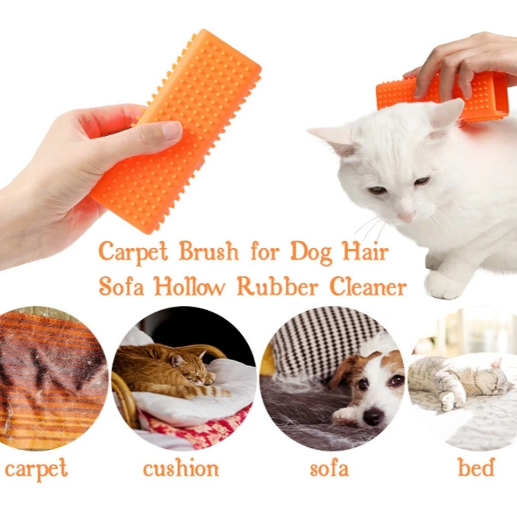 Pet Hair Roller Cleaner Cat and Dog Grooming Brush Hair Removal Tool Pet Bath Brush Dehairer