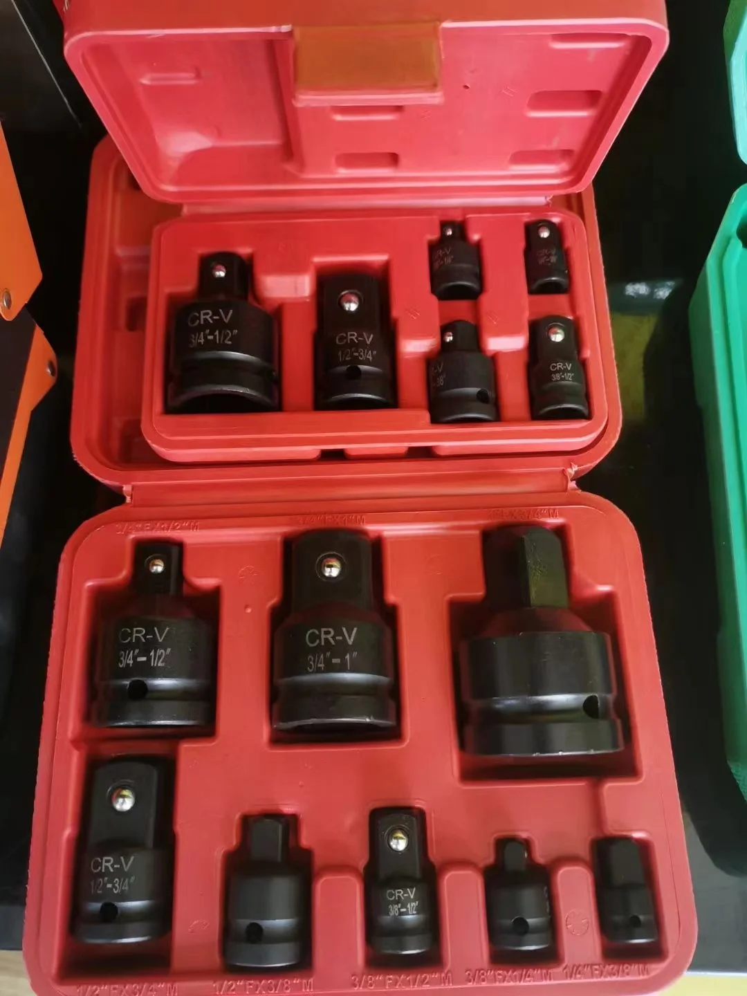 6Pcs Impact Adapter Reducer Set Socket Convertor Adapter 1/4inch 3/8inch 1/2inch 3/4inch for Impact Driver Conversions with Box