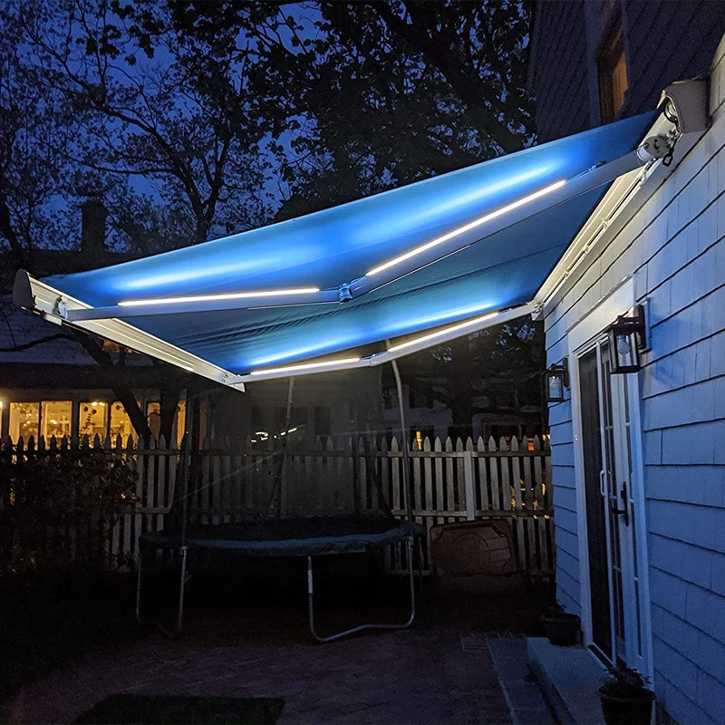 decorative outdoor garden arches aluminium patio cover fabric awnings retractable full case for terrace