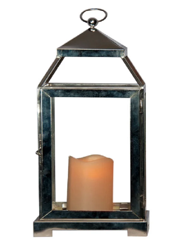 Garden And Home Hanging Decorative Lamp Retro Memorial Metal Frame Led Candle Lantern